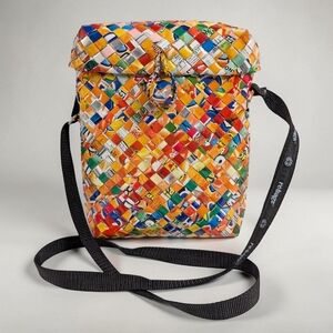 Half the Sky Re-Bags Recycled Juice Pouch Crossbody Bag Fair Trade Handmade